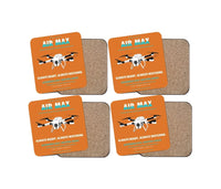 Thumbnail for Percepto Air Max design on orange 4 pieces set coaster