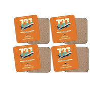 Thumbnail for Boeing 737-900ER design on orange 4 pieces set coaster