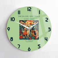 Thumbnail for VINTAGE G4104 - The Island Honeymoon - Designed Wall Clocks design on lightgreen no-frame