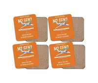 Thumbnail for Cessna Citation M2 Gen2 design on orange 4 pieces set coaster