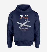 Thumbnail for EP-3E ARIES II design on navy blue double-side hoodie, single-side print