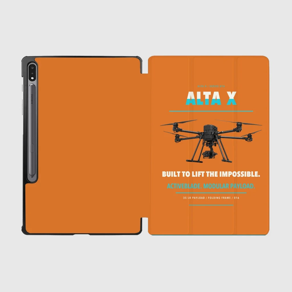 Freefly Alta X design on orange samsung tablet tablet case