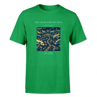 Thumbnail for VINTAGE G4133 - The Night Freight Jets - Premium T-Shirt design on green premium t shirt