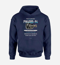 Thumbnail for PW4000-94 design on navy blue hoodie single side
