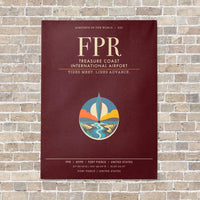 Thumbnail for Treasure Coast International Airport FPR - Canvas Framed - Dark Red