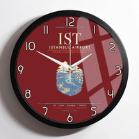 Thumbnail for Istanbul Airport IST Wall-Clock Framed - Dark Red