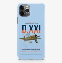 Thumbnail for Fokker D.XXI — Dutch LVA aircraft 221 design on light blue magsafe iphone case, for iPhone Pro Max