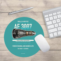 Thumbnail for AE 3007 design on turquoise round mouse pad
