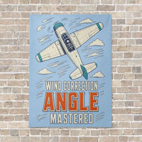 Thumbnail for Wind Correction Angle Mastered vertical canvas print - no frame - light blue background