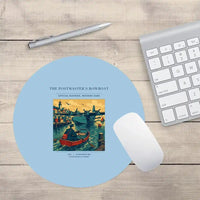 Thumbnail for VINTAGE G4278 - The Postmaster's Rowboat - Designed Mouse Pads design on lightblue round