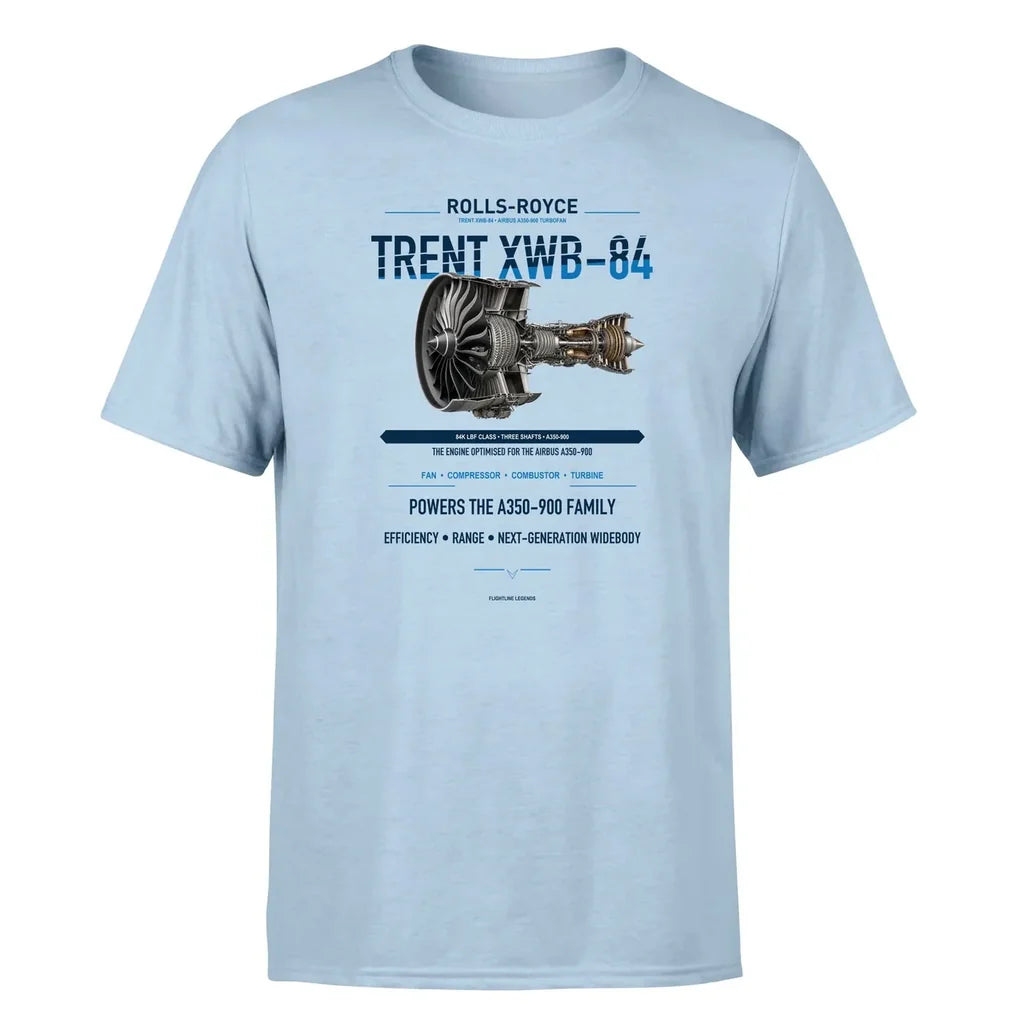TRENT XWB-84 design on light blue single side