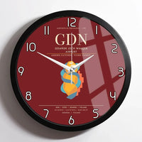 Thumbnail for Gdansk Lech Waesa Airport GDN Wall-Clock Framed - Dark Red