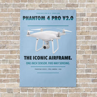 Thumbnail for DJI Phantom 4 Pro V2.0 vertical canvas print - no frame - light blue background