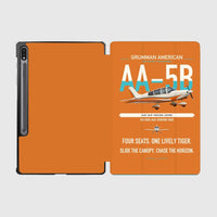 Thumbnail for Grumman American AA-5B Tiger design on orange samsung tablet tablet case