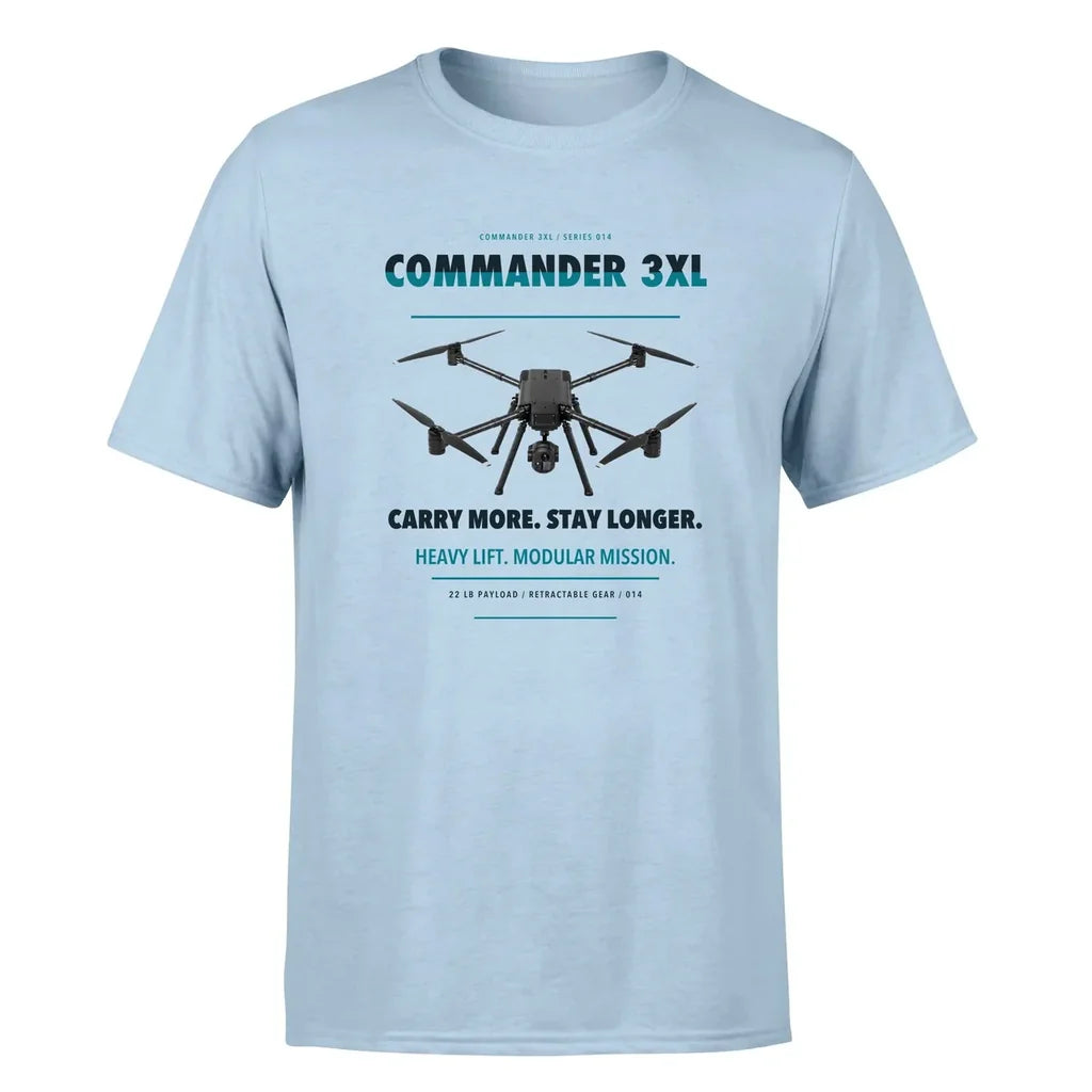 Draganfly Commander 3XL design on light blue single side