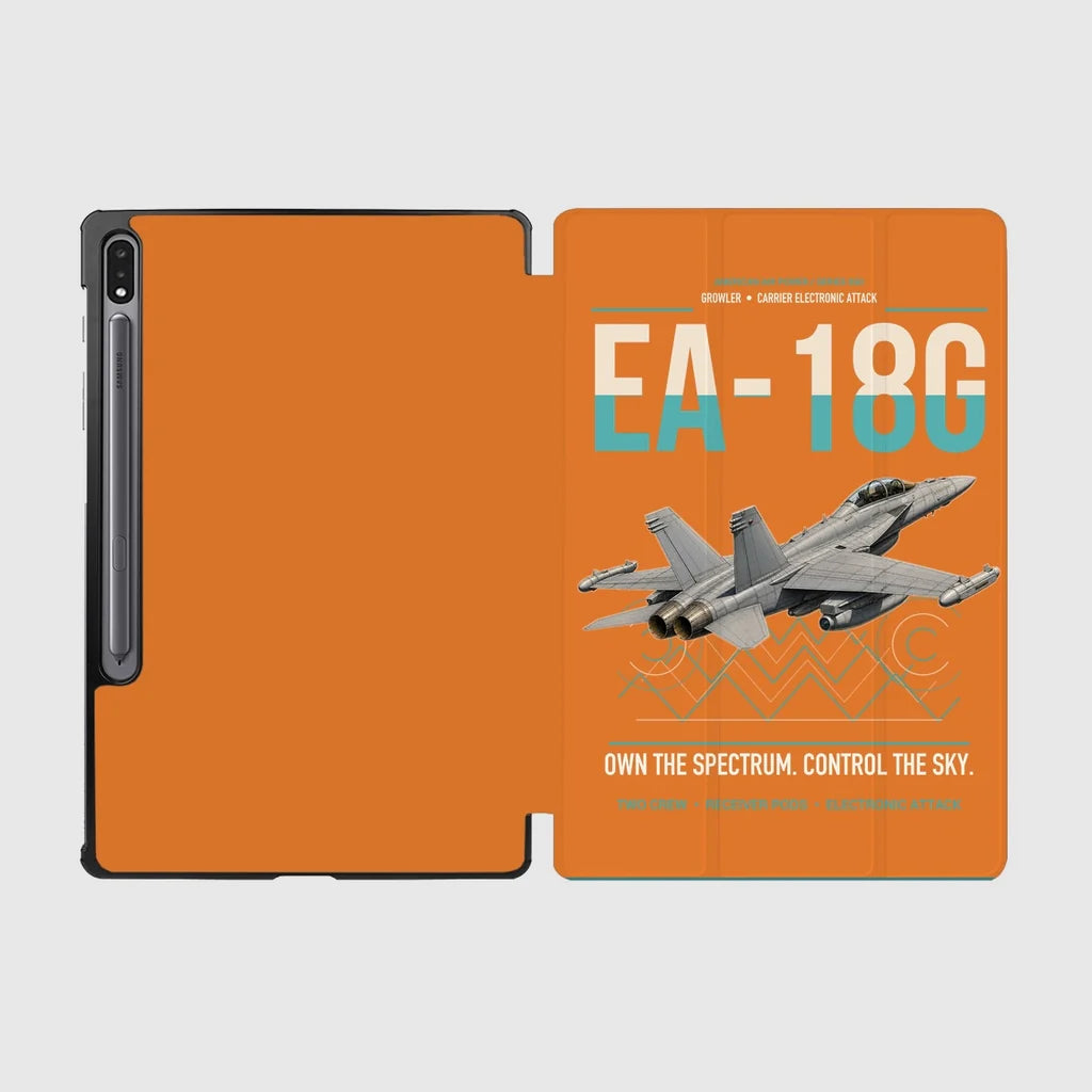 EA-18G Growler design on orange samsung tablet tablet case