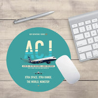 Thumbnail for Airbus ACJ350 / exact ACJ350-900 design on turquoise round mouse pad