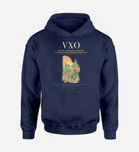 Thumbnail for Växjö Småland Airport (VXO) design on navy blue hoodie single-side print