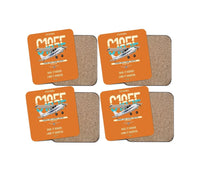 Thumbnail for Cessna A185F Skywagon design on orange 4 pieces set coaster