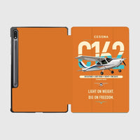 Thumbnail for Cessna 162 Skycatcher design on orange samsung tablet tablet case