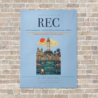 Thumbnail for Recife Guararapes - Gilberto Freyre International Airport REC vertical canvas print - no frame - light blue background