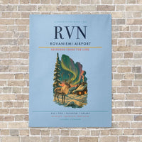 Thumbnail for Rovaniemi Airport RVN vertical canvas print - no frame - light blue background