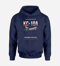 Thumbnail for KC-10A EXTENDER design on navy blue double-side hoodie, single-side print