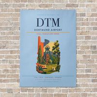 Thumbnail for Dortmund Airport DTM vertical canvas print - no frame - light blue background