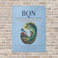 Thumbnail for Rafael Hernández Airport BQN — Aguadilla vertical canvas print - no frame - light blue background
