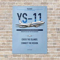 Thumbnail for NAMC YS-11A vertical canvas print - no frame - light blue background