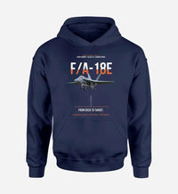 Thumbnail for F-A-18E SUPER HORNET design on navy blue hoodie single side