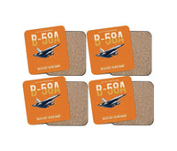 Thumbnail for B-58A Hustler design on orange 4 pieces set coaster