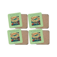 Thumbnail for The Rainbow Chasers - Designed Coasters design on light green 4-pieces-set
