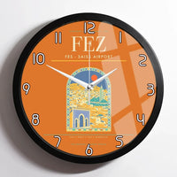 Thumbnail for Fes (FEZ) design on orange framed wall clock