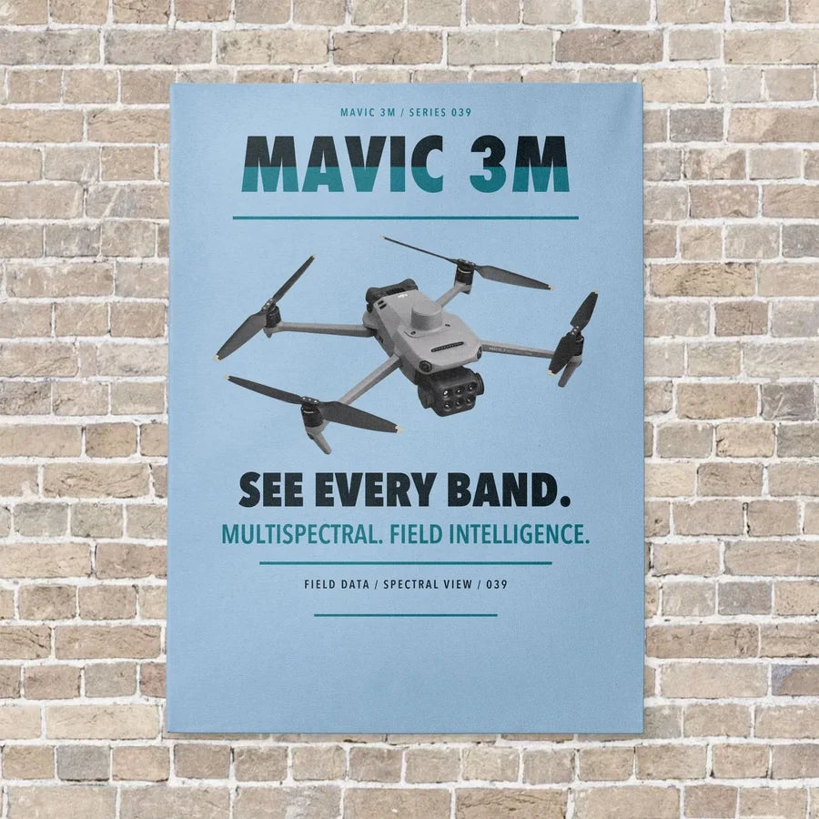 DJI Mavic 3 Multispectral vertical canvas print - no frame - light blue background