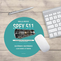 Thumbnail for SPEY 511 design on turquoise round mouse pad