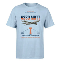 Thumbnail for Airbus A330 MRTT design on light blue t-shirt, single-side print