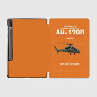 Thumbnail for AgustaWestland AH-129D Mangusta design on orange samsung tablet tablet case