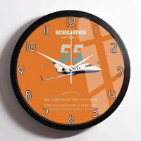 Thumbnail for Bombardier Learjet 55 design on orange framed wall clock