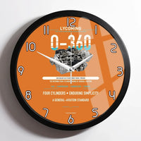 Thumbnail for O-360 design on orange framed wall clock