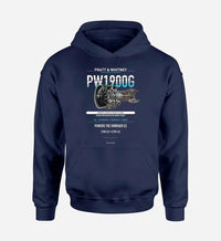 Thumbnail for PW1900G design on navy blue hoodie single side
