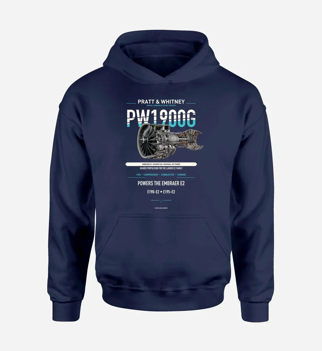 PW1900G design on navy blue hoodie single side