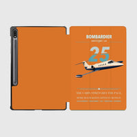 Thumbnail for Bombardier Learjet 25 design on orange samsung tablet tablet case