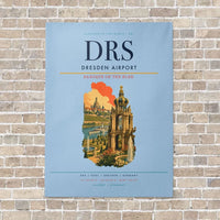 Thumbnail for Dresden Airport DRS vertical canvas print - no frame - light blue background