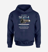 Thumbnail for TAY 611-8 design on navy blue hoodie single side