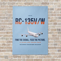 Thumbnail for RC-135V W Rivet Joint vertical canvas print - no frame - light blue background
