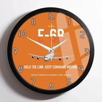 Thumbnail for E-6B Mercury design on orange framed wall clock