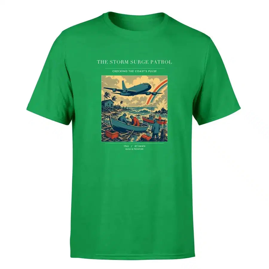 VINTAGE G4367 - The Storm Surge Patrol - Premium T-Shirt design on green premium t shirt