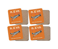 Thumbnail for P-51D Mustang design on orange 4 pieces set coaster