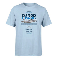 Thumbnail for Piper PA-28R Arrow III design on light blue t-shirt, single-side print